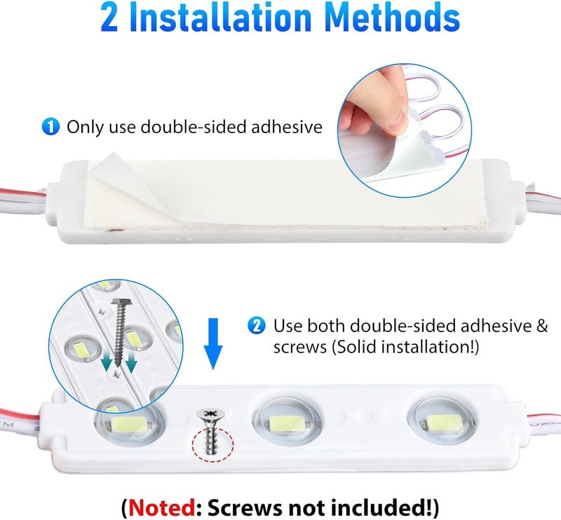 Linkstyle 60 مصابيح LED 12V لمجموعات إضاءة داخلية للفان، شريط إضاءة LED 12V، مصباح عمل سقفي فائق السطوع، أضواء مقطورة مغلقة للشاحنات والفانات والقوارب والحافلات وزينة عيد الميلاد، 20 وحدة - Image 5